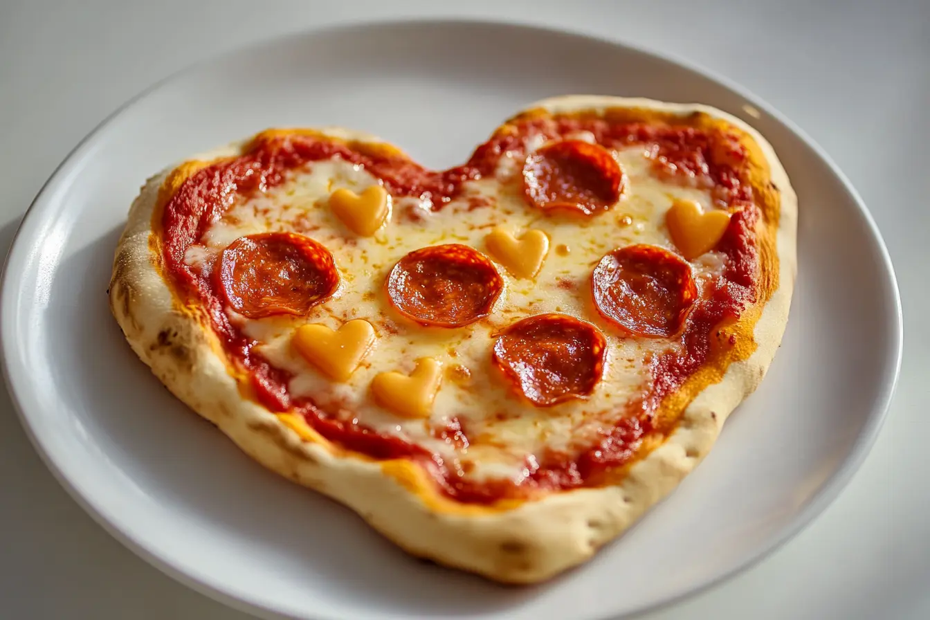Simple Heart Pizza for Kids Simple Heart Pizza for Kids