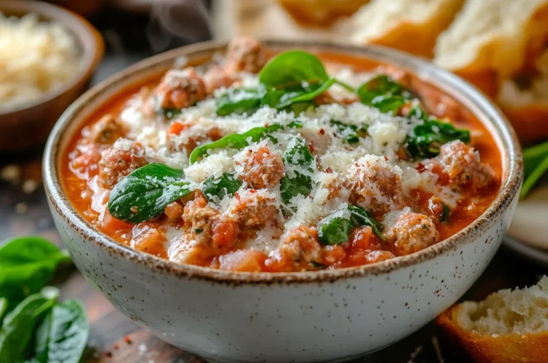Creamy Parmesan Italian Sausage Soup