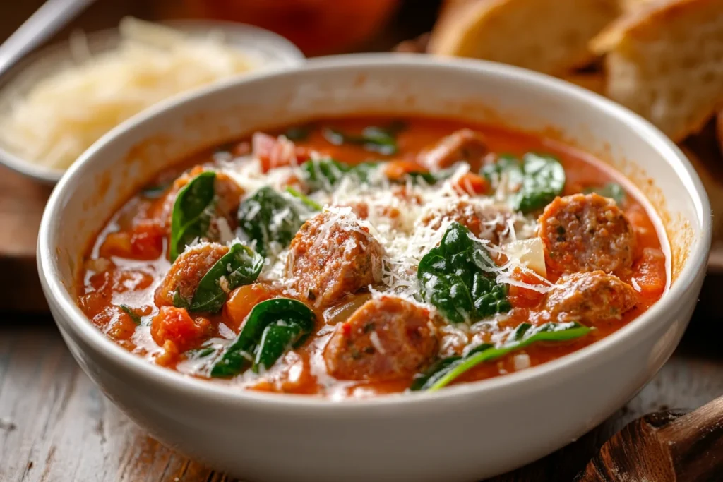 Creamy Parmesan Italian Sausage Soup 5 soup
