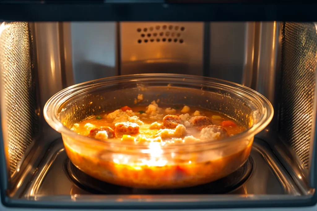Creamy Parmesan Italian Sausage Soup 16 Microwave