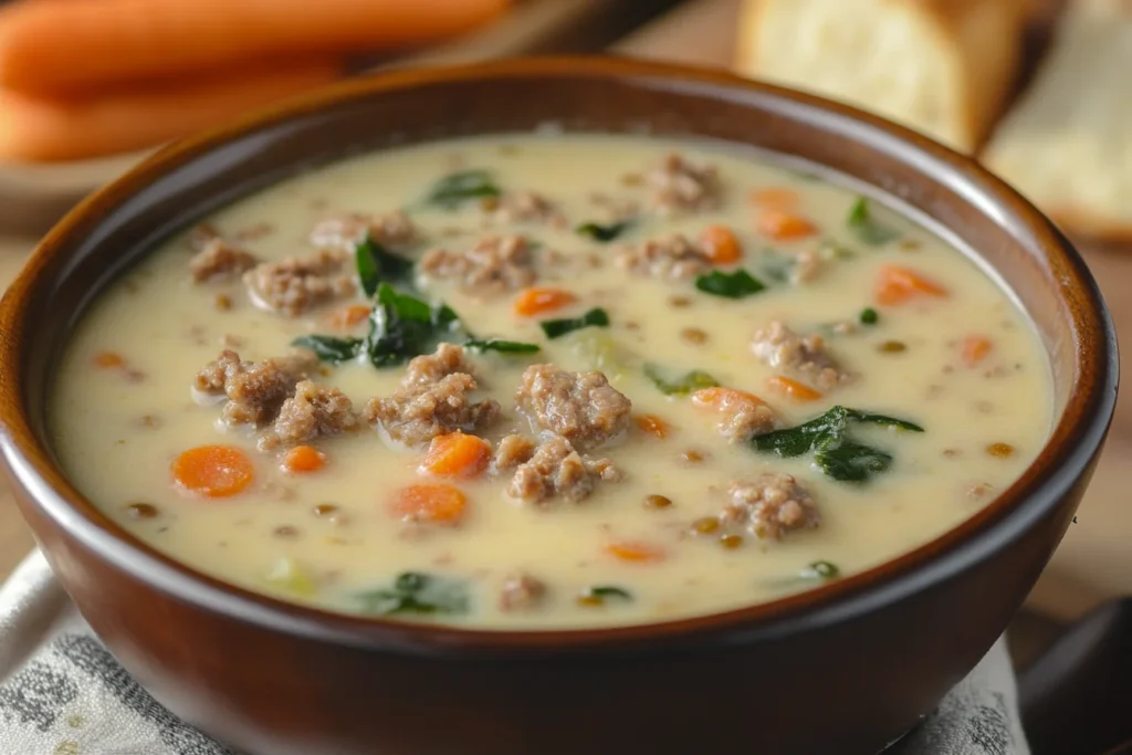 Creamy Parmesan Italian Sausage Soup 22 Vegetarian