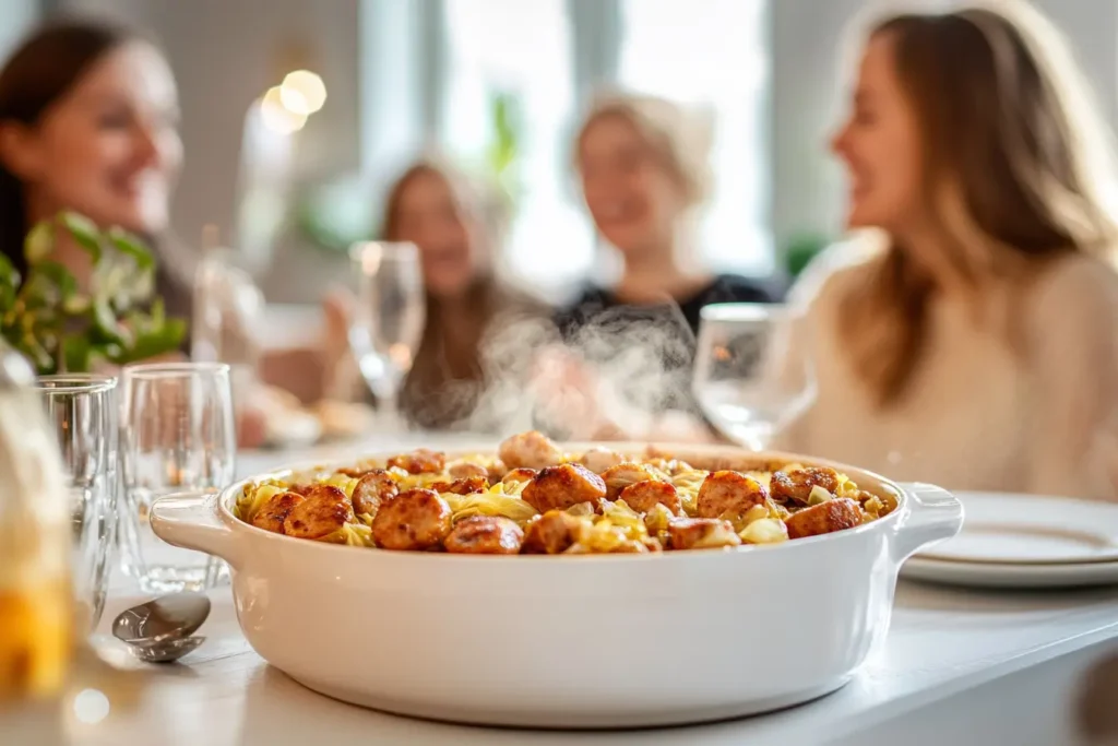 Cabbage and Sausage Recipe 9 inviting family dinner 1