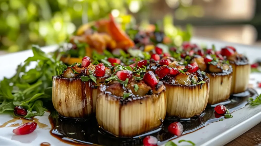 Stuffed Leeks with Cheese & Walnuts, Elegant & Flavorful 5 Presentation Ideas