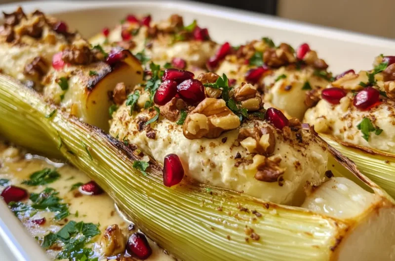 Stuffed Leeks with Cheese and Walnuts Recipe